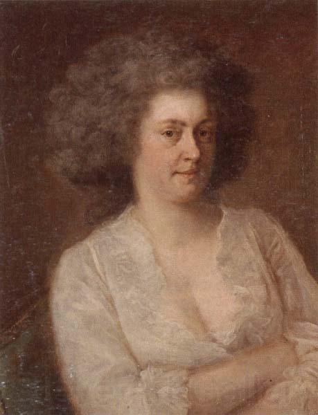 unknow artist Portrait of a lady,half-length,seated,wearing a white dress